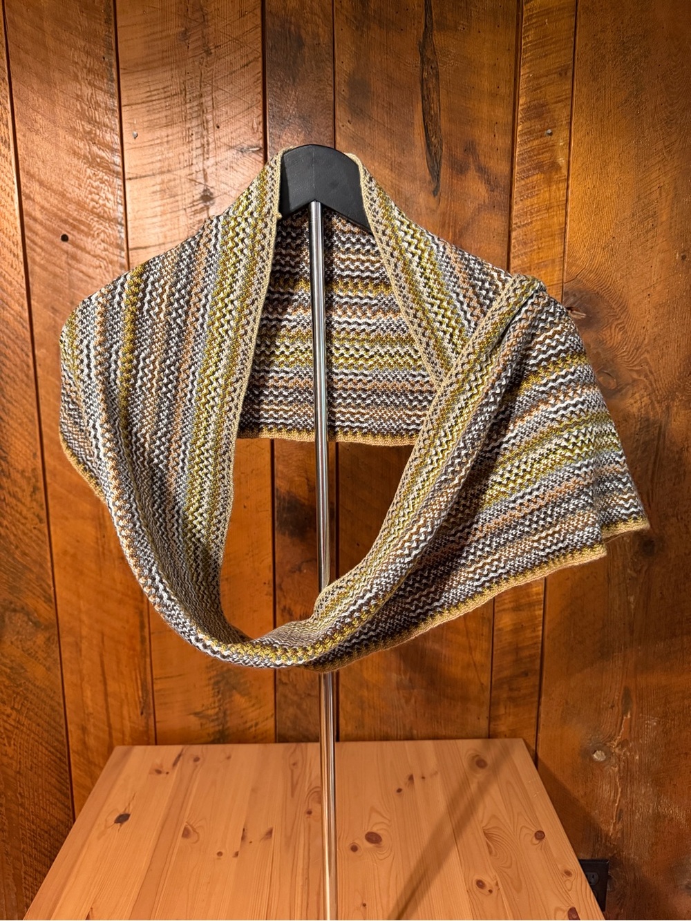 🍂 J. Jill • Earthy Chevron Space Dye Infinity Loop Scarf OS